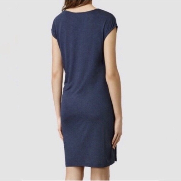 All Saints Sabie Dress In Navy Size 4 - Picture 2 of 3
